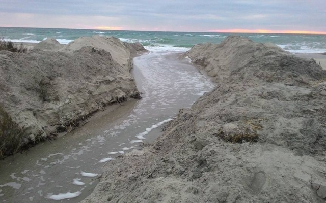 Лиман Шаганы соединили с Чёрным морем Фото № 2 Лиман Шаганы соединили с Чёрным морем Фото № 2