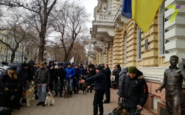 У здания полиции митинговали одесские собаковладельцы (ФОТО) Фото № 2 У здания полиции митинговали одесские собаковладельцы (ФОТО) Фото № 2
