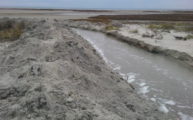 Лиман Шаганы соединили с Чёрным морем Фото № 0 Лиман Шаганы соединили с Чёрным морем Фото № 0
