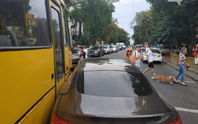 Одесский маршрутчик два раза подрезал Merceds (ФОТО) Фото № 0 Одесский маршрутчик два раза подрезал Merceds (ФОТО) Фото № 0