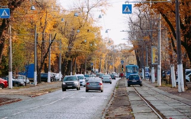 Фото осеннего Французского бульвара Фото № 1 Фото осеннего Французского бульвара Фото № 1