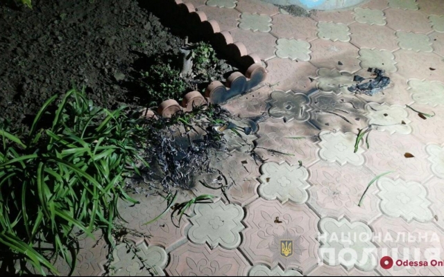 Во двор одного из кандидатов бросили Во двор одного из кандидатов бросили