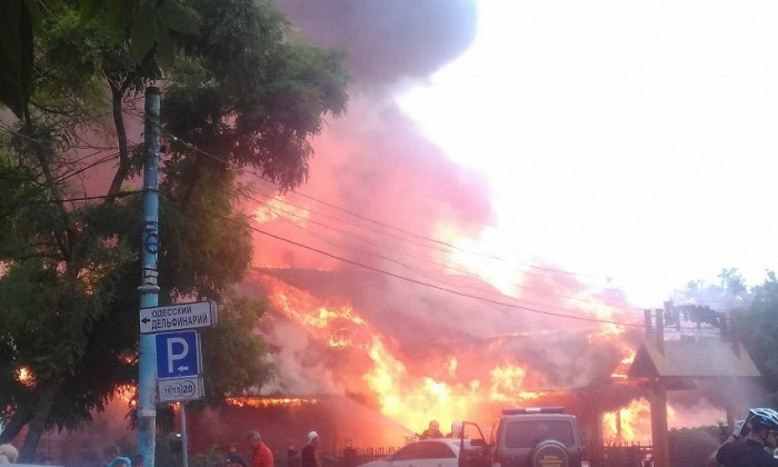 На Ланжероне горит ресторан «Хуторок»