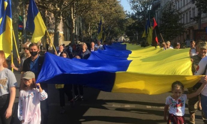 В Одессе проходит марш защитников и патриотов Украины