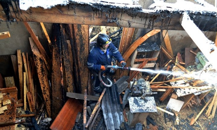 Под Одессой возник пожар из-за ошибки строителей