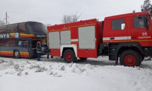 На трассе Подольск-Ананьево застрял автобус 