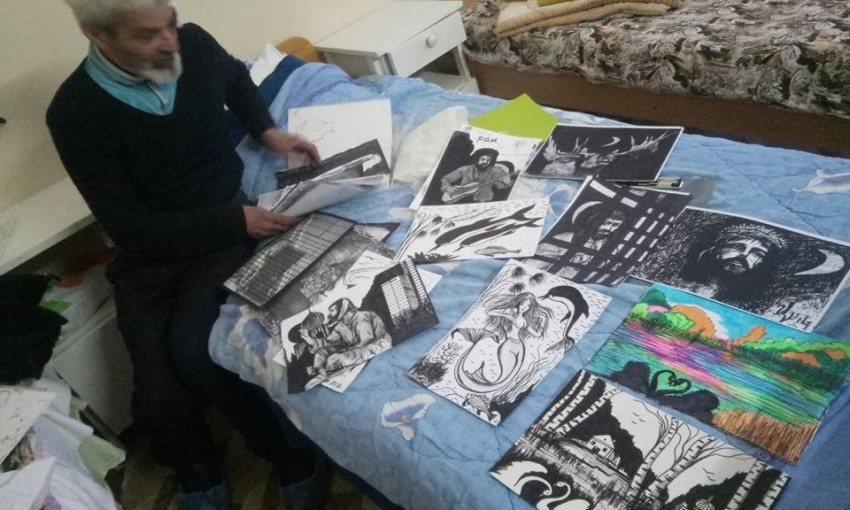 После ограбления бездомный одесский художник попал в больницу