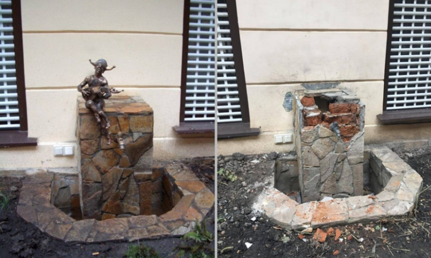 В центре города уничтожили скульптуру Арлекина