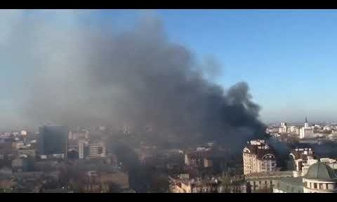 Ужасный пожар в центре Одессы 