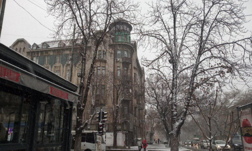 Снег в Одессе будет идти на протяжении дня