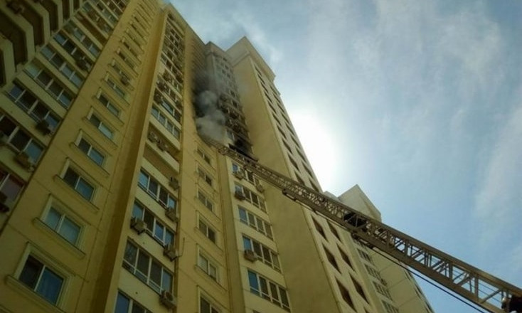 В Одессе горела квартира на 12-м этаже высотки