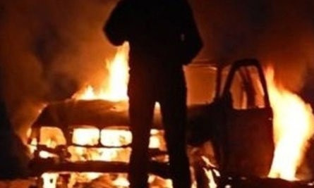 Сегодня под Одессой сгорел автомобиль