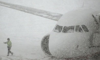 Из-за снега в Одесском аэропорту начались проблемы