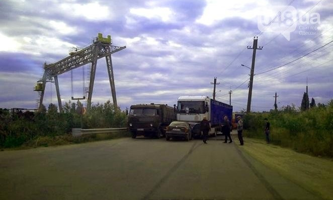 Утренняя авария на Хаджибеевской дороге