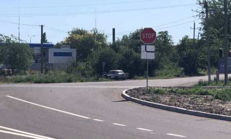 Правоохранители установили «левый» знак на трассе Одесса — Рени