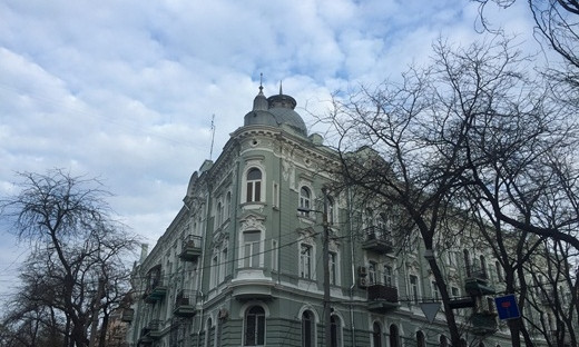 В центре Одессы реставрационные работы на зданиях