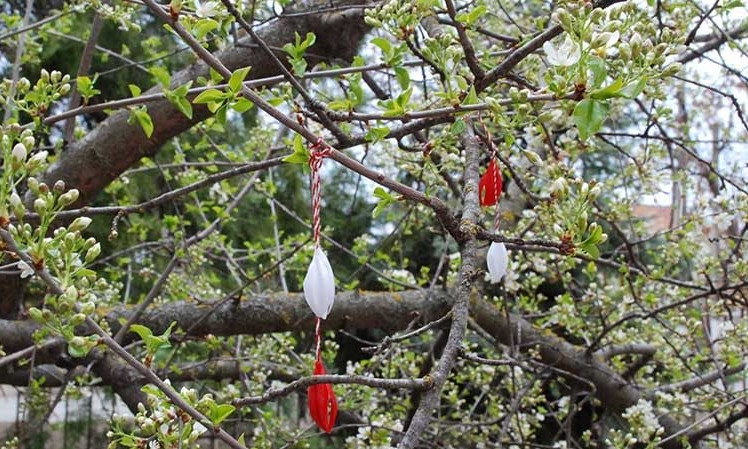 На болградских деревьях развесили мартеницы