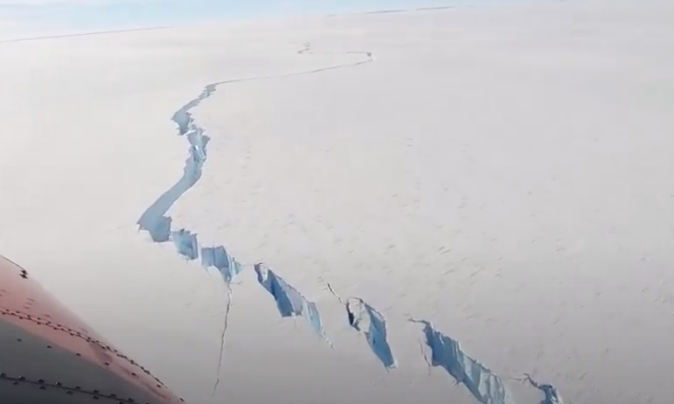 В Антарктике от ледника откололся огромный айсберг 