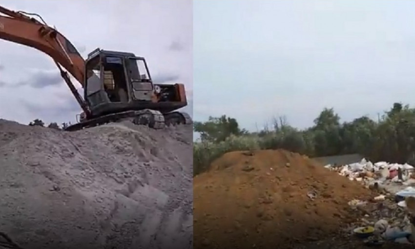 Под Одессой незаконно вывозят песок, завозят мусор и не очищают воду (видео)