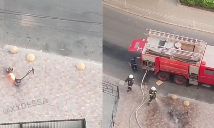 В Одессе произошло возгорание электросамоката: для тушения вызывали спасателей