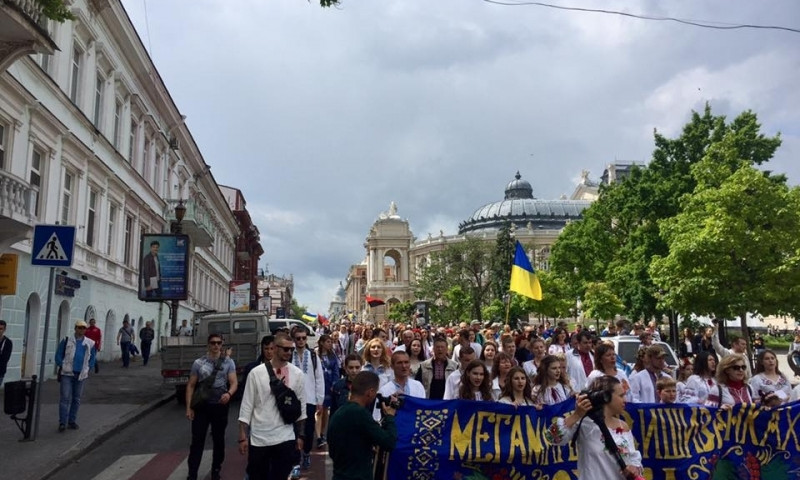 В Одессе состоялся юбилейный "Марш вышиванок"