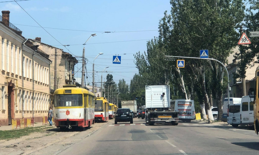 На одной из  одесских улиц не ходят трамваи 