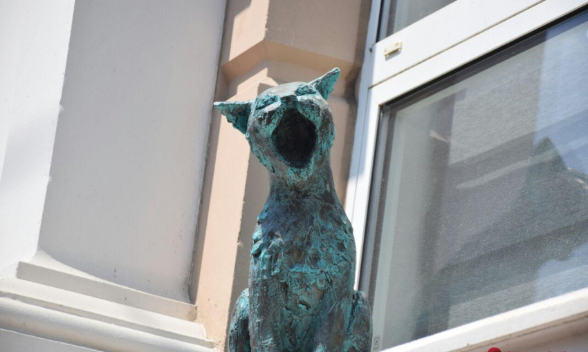 Возле Музкомедии установили скульптуры "поющих" котов (ФОТО)