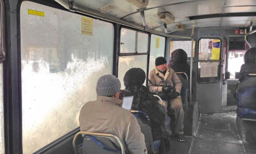 «Снежный экспресс» в одном из одесских троллейбусов