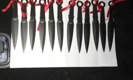 Коллекцию метательных ножей пытались провезти в Одессу из США (ФОТО, ВИДЕО)