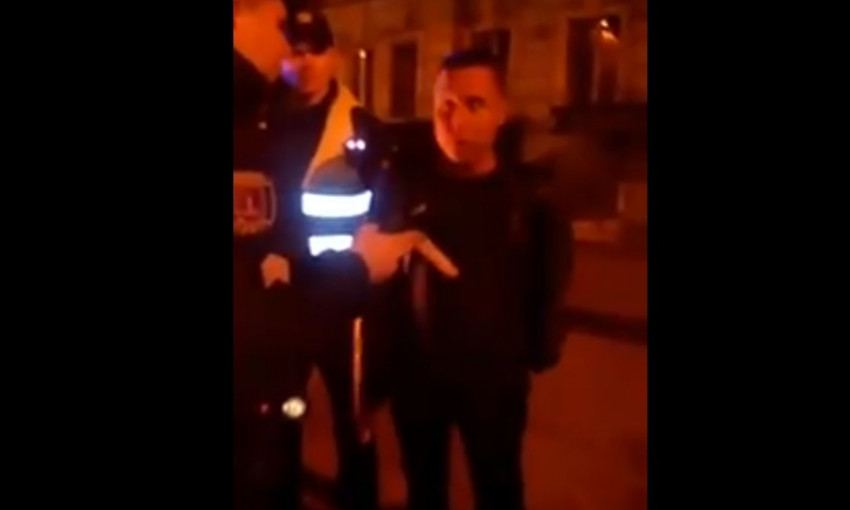 В Одессе задержали неадекватного водителя (видео)