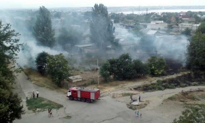 Пожар на посёлке Котовского