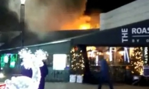 На Аркадии горел ресторан, а посетители сидели до последнего (ФОТО, ВИДЕО)