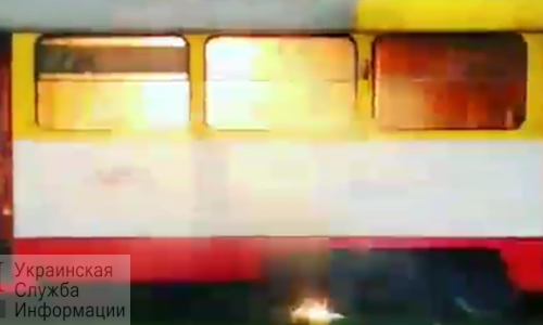 В Одессе на ходу загорелся трамвай 