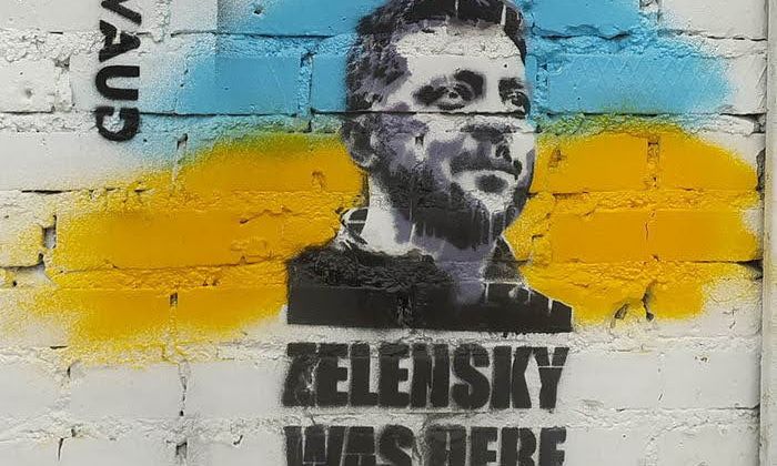 В Одессе нарисовали граффити с украинским президентом Зеленским