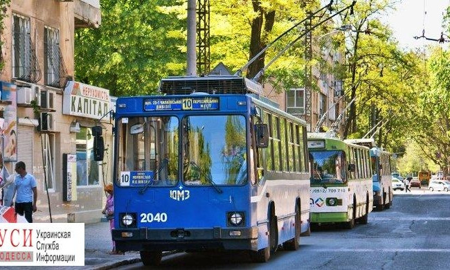В Одессе из-за дерева приостановлено движение пяти троллейбусных маршрутов