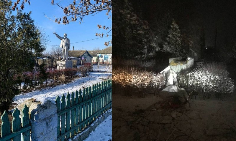 В Одесской области упал последний памятник вождю 
