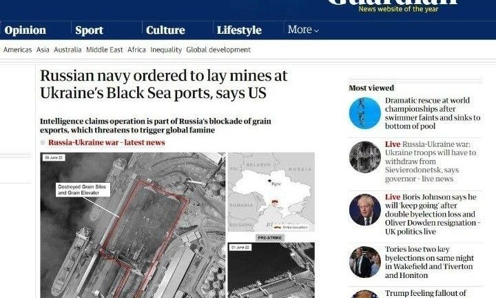 The Guardian: РФ заминировала подходы к портам Одессы и Очакова