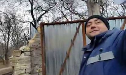 Одесский активист прекратил стройку парковки на костях