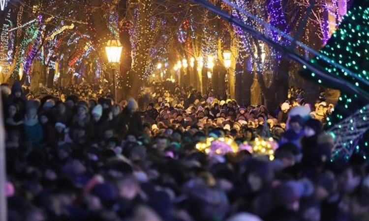 Новый год на Думской площади встречали 45 тысяч человек
