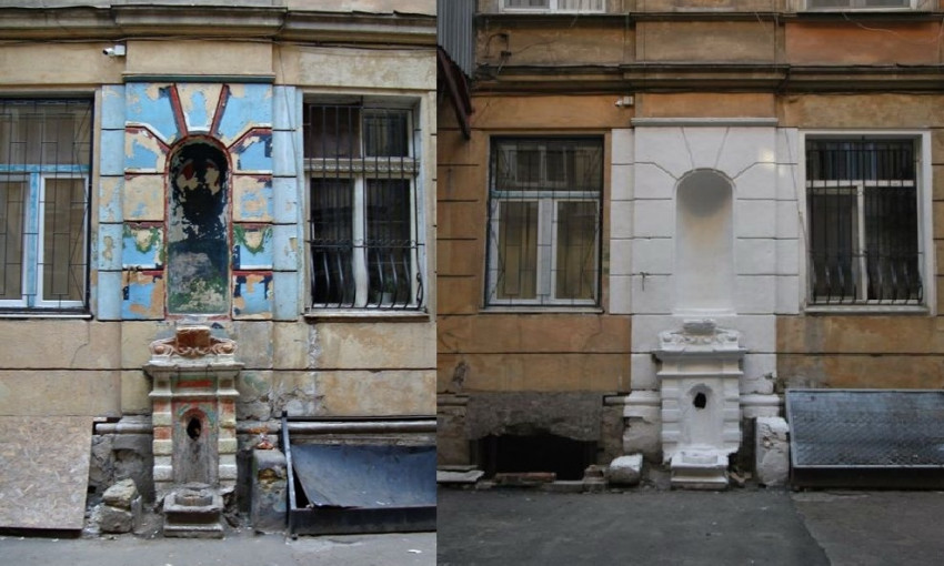 Одесситы отреставрировали фонтан у дома Распопова, как смогли