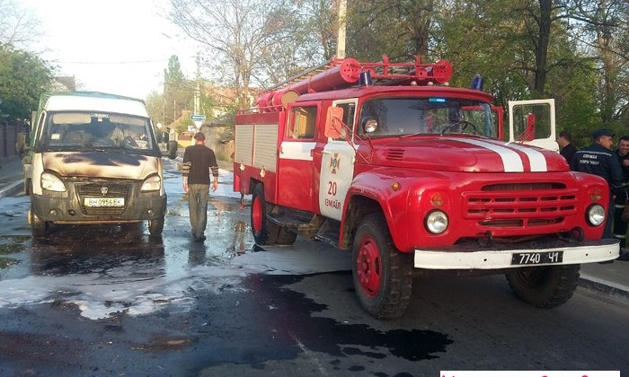 В Одесской области горела "Газель"