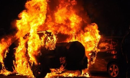 На посёлке Котовского горел автомобиль