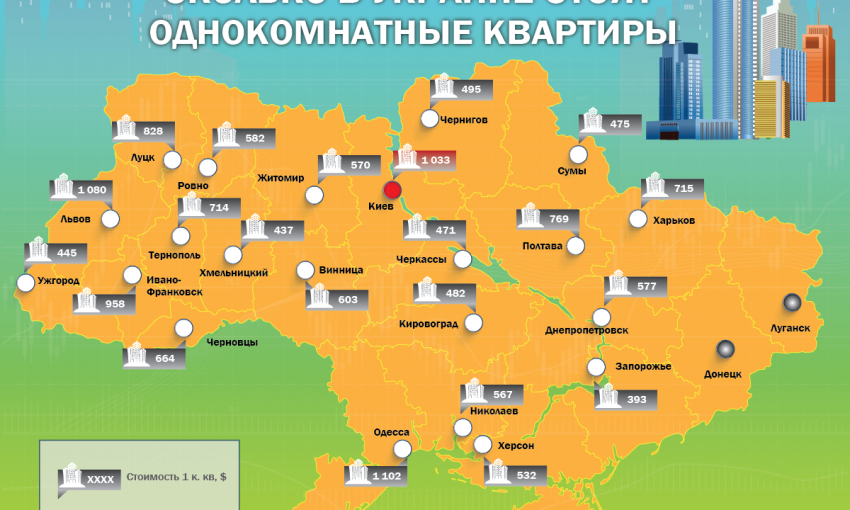В Одессе самые большие цены на однокомнатные квартиры