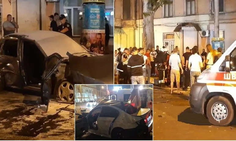 Ночное ДТП в центре Одессы: разбиты 4 машины, есть пострадавшие