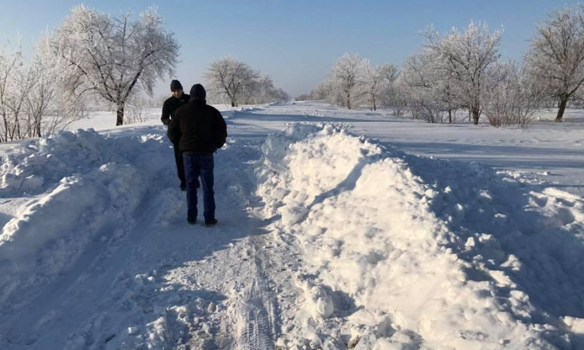 Дорога между Спасским и Кирнычками заблокирована снегом
