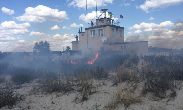 На пляже в Одесской области произошел пожар