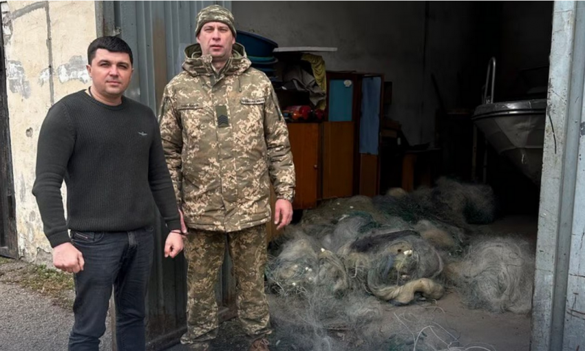 На Одещине у браконьеров конфисковали сети и отдали их подразделениям ПВО